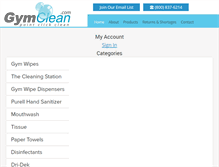 Tablet Screenshot of gymclean.com